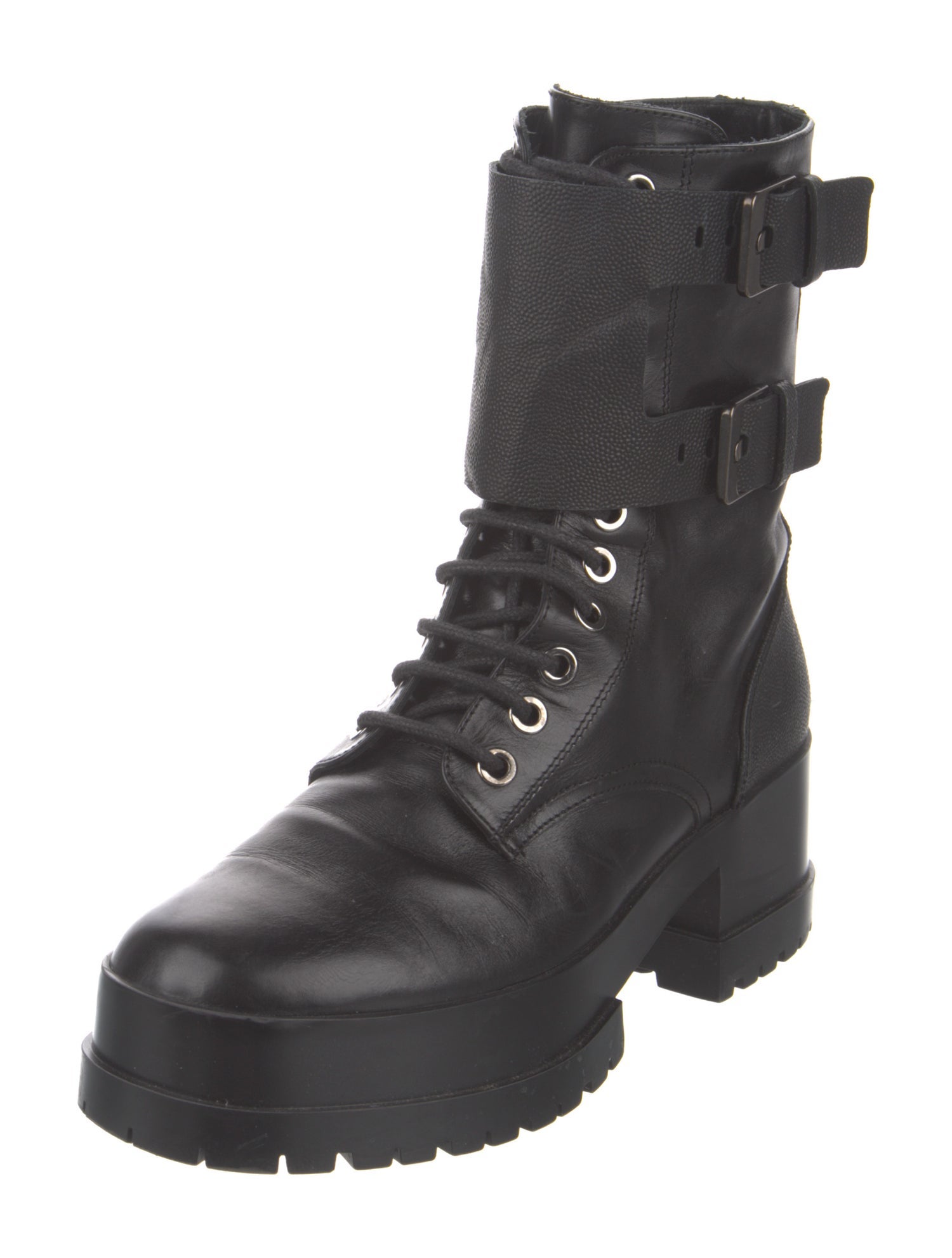 Robert Clergerie Leather Combat Boots