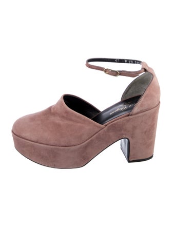 Robert Clergerie Suede D'Orsay Pumps
