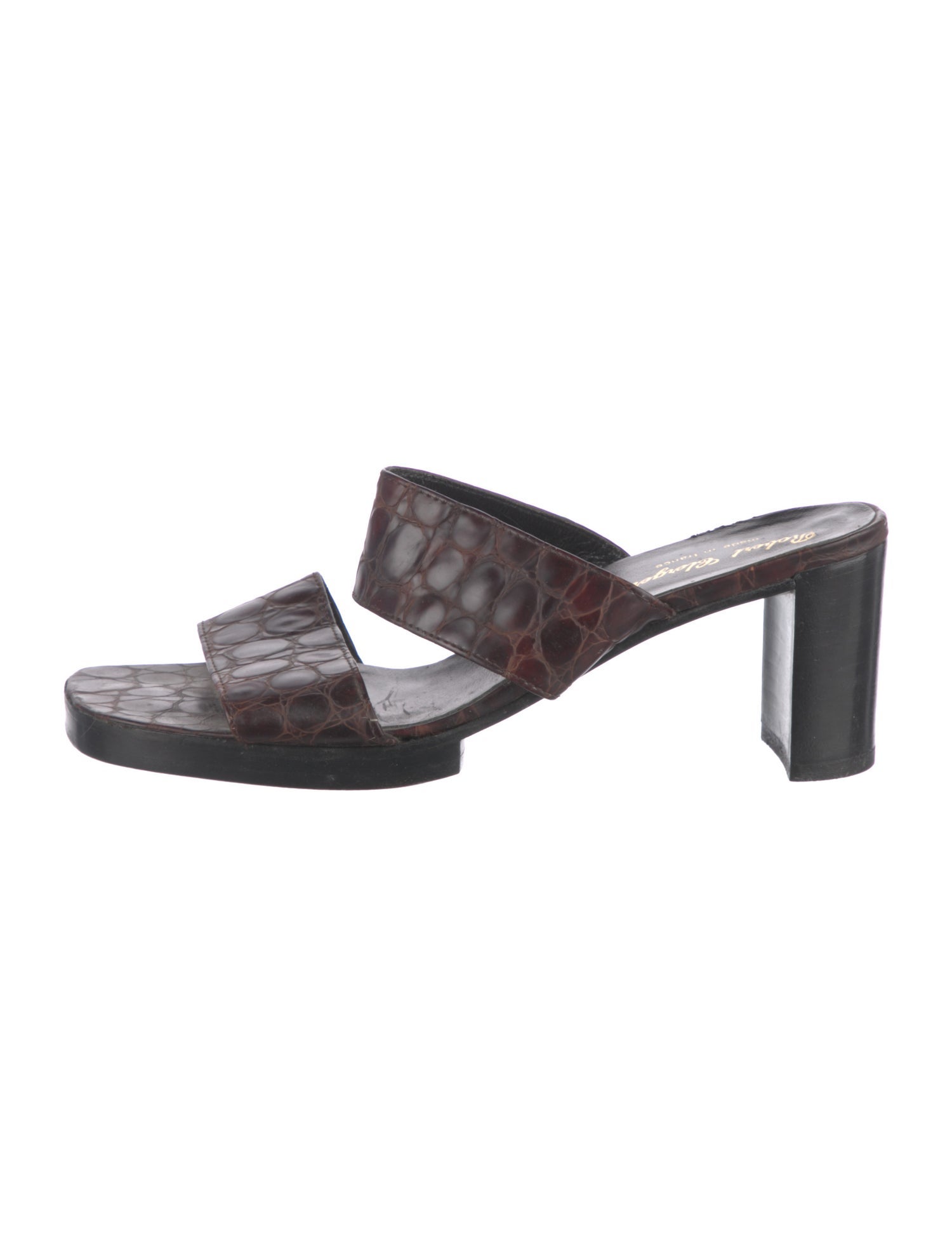 Robert Clergerie Crocodile Slides