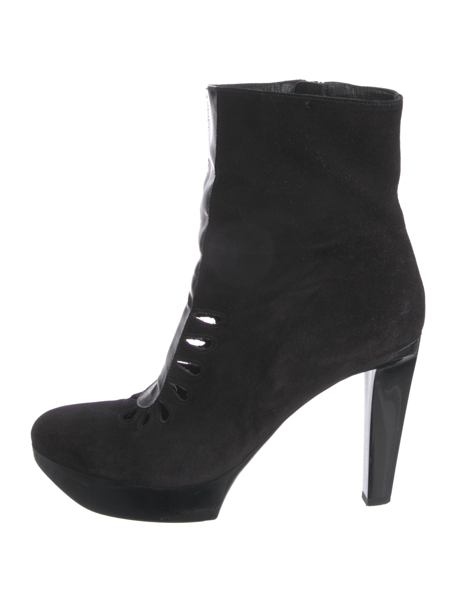 Robert Clergerie Suede Cutout Accent Boots