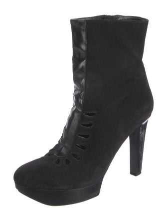 Robert Clergerie Suede Cutout Accent Boots