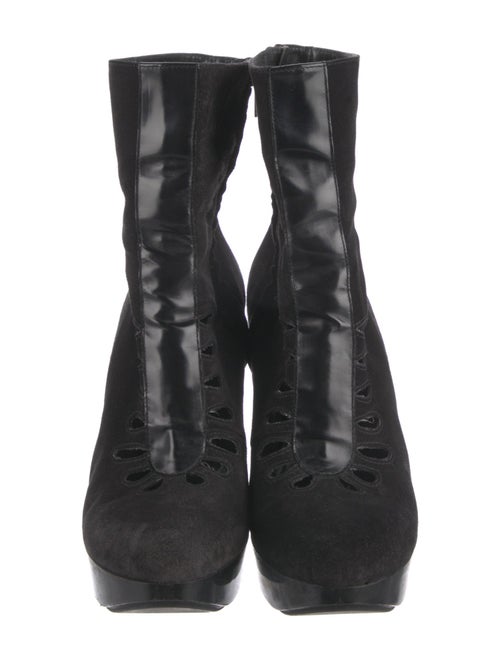 Robert Clergerie Suede Cutout Accent Boots