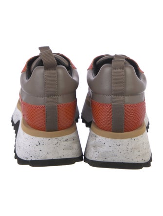 Robert Clergerie Suede Printed Athletic Sneakers