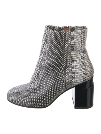 Robert Clergerie Snakeskin Animal Print Boots