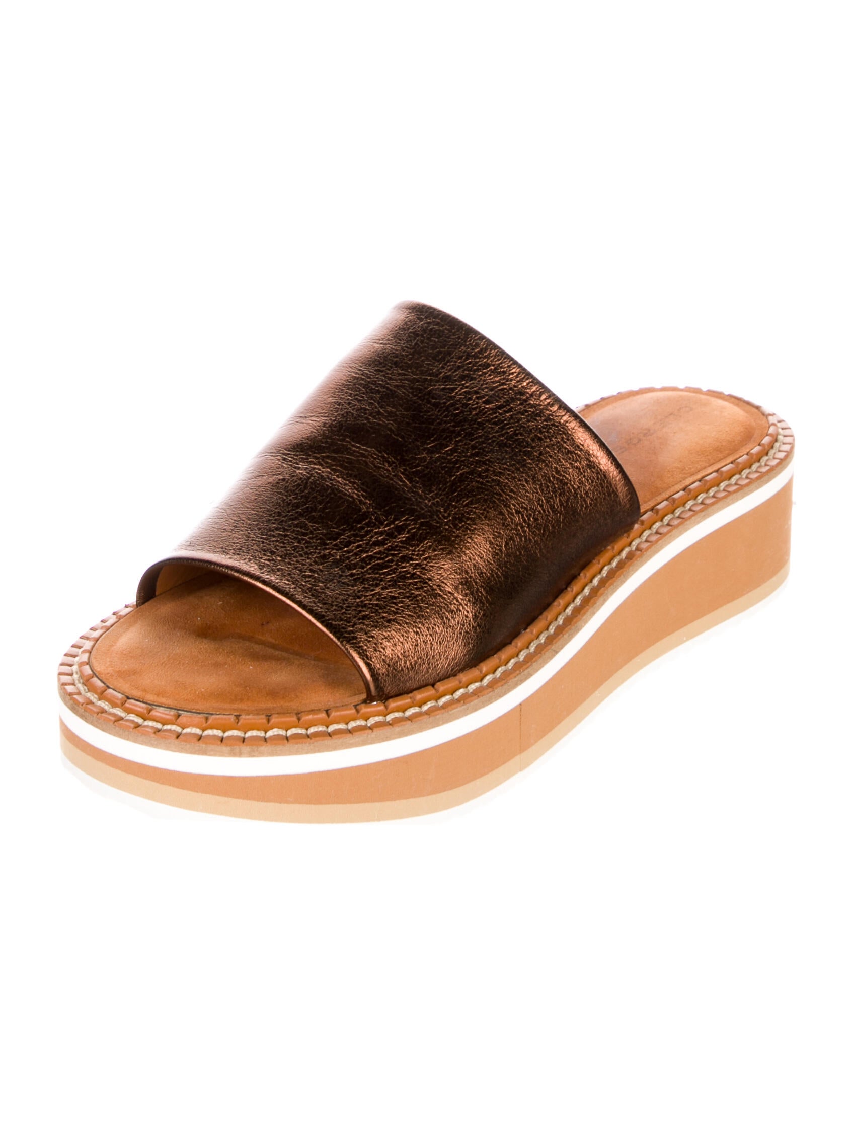 Robert Clergerie Leather Slides