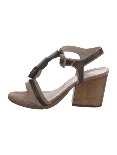 Robert Clergerie Suede T-Strap Sandals