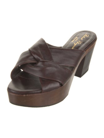 Robert Clergerie Leather Slides