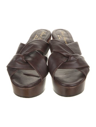 Robert Clergerie Leather Slides