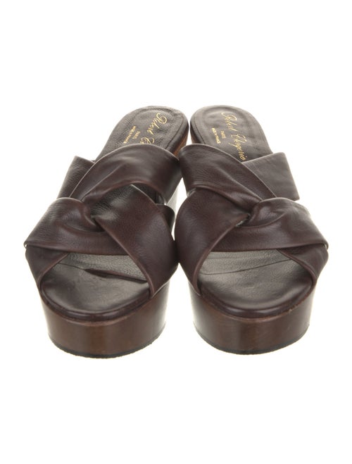 Robert Clergerie Leather Slides