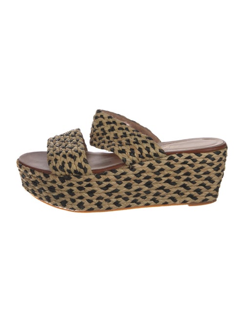 Robert Clergerie Straw Animal Print Espadrilles