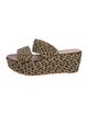 Robert Clergerie Straw Animal Print Espadrilles