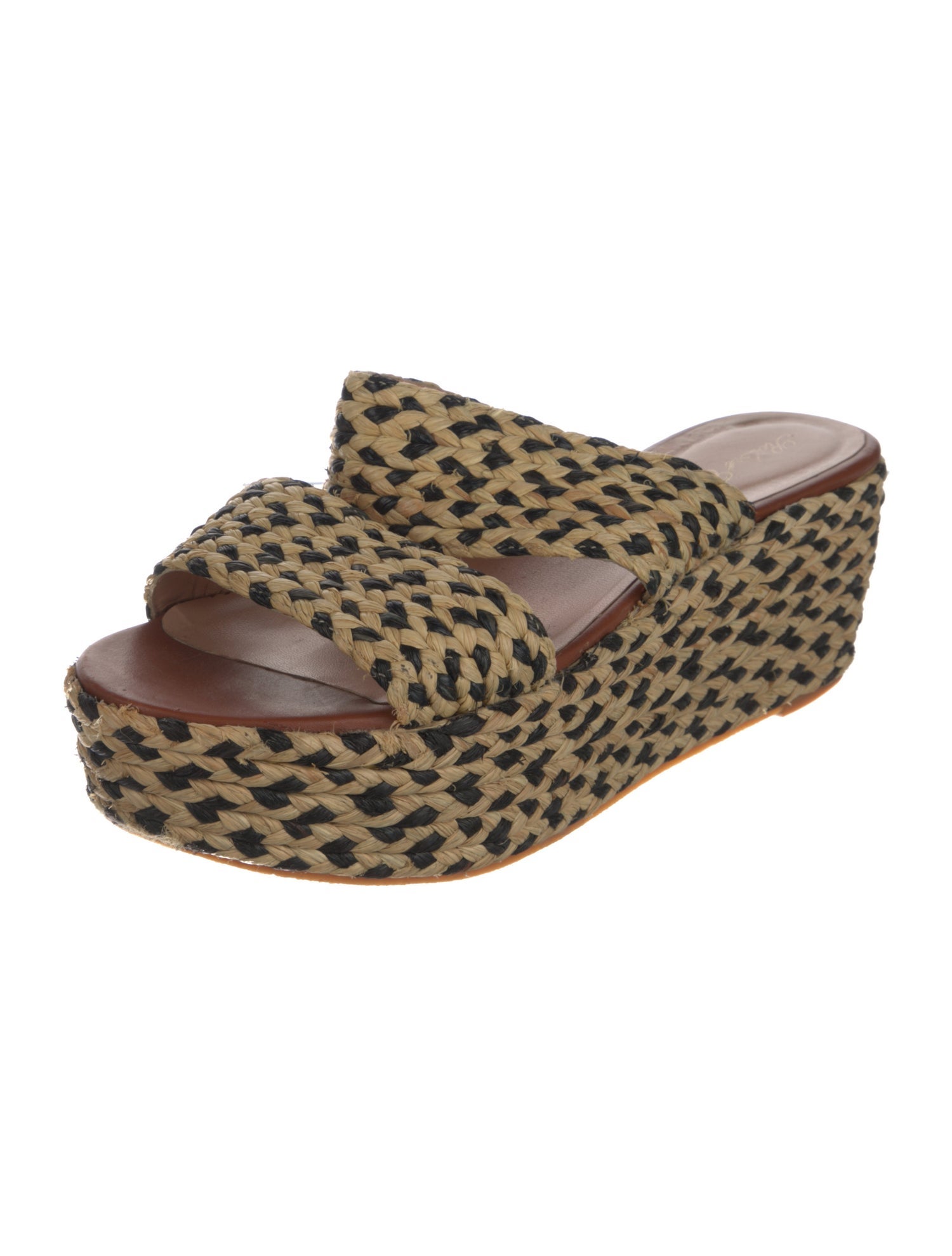 Robert Clergerie Straw Animal Print Espadrilles