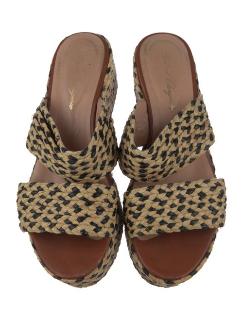 Robert Clergerie Straw Animal Print Espadrilles