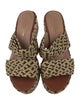 Robert Clergerie Straw Animal Print Espadrilles