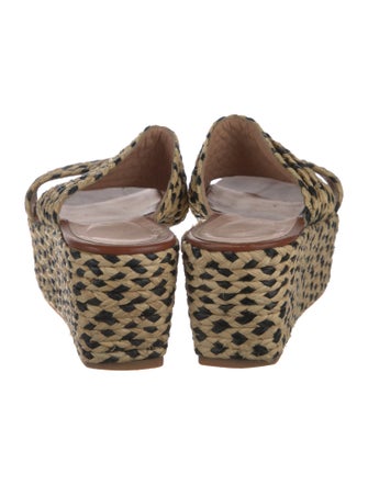 Robert Clergerie Straw Animal Print Espadrilles