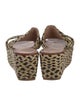 Robert Clergerie Straw Animal Print Espadrilles