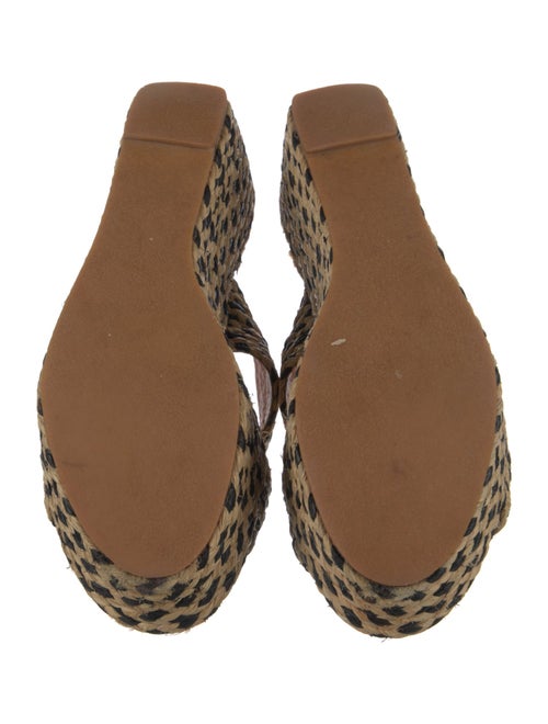 Robert Clergerie Straw Animal Print Espadrilles
