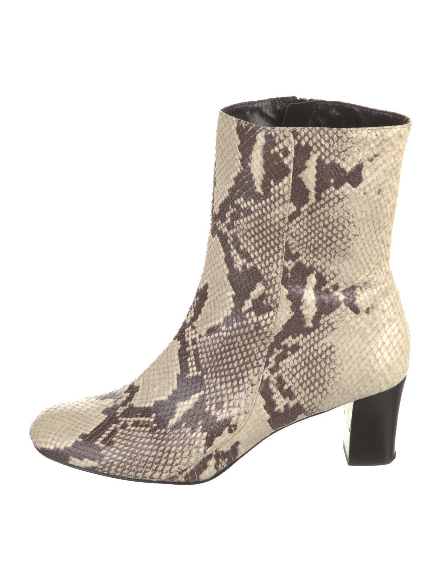 Robert Clergerie Embossed Leather Animal Print Boots