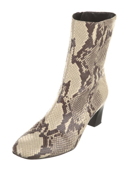 Robert Clergerie Embossed Leather Animal Print Boots