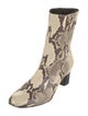Robert Clergerie Embossed Leather Animal Print Boots