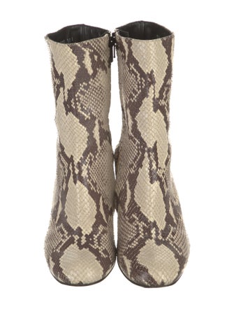 Robert Clergerie Embossed Leather Animal Print Boots