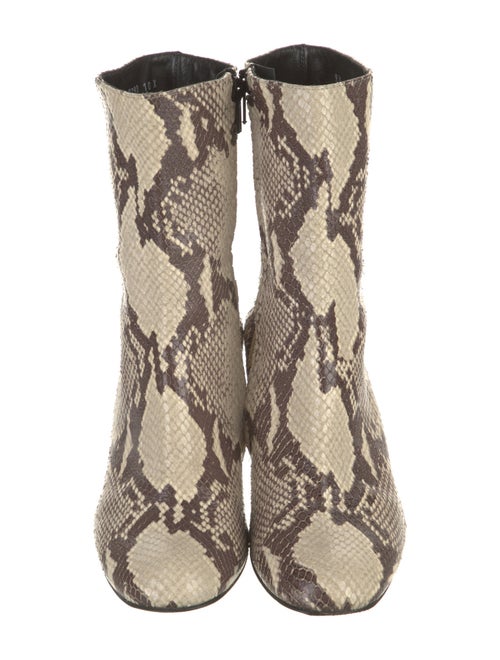 Robert Clergerie Embossed Leather Animal Print Boots