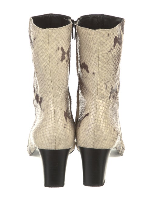 Robert Clergerie Embossed Leather Animal Print Boots