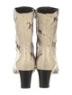 Robert Clergerie Embossed Leather Animal Print Boots
