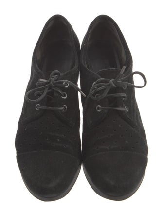 Robert Clergerie Suede Lasercut Accents Oxfords