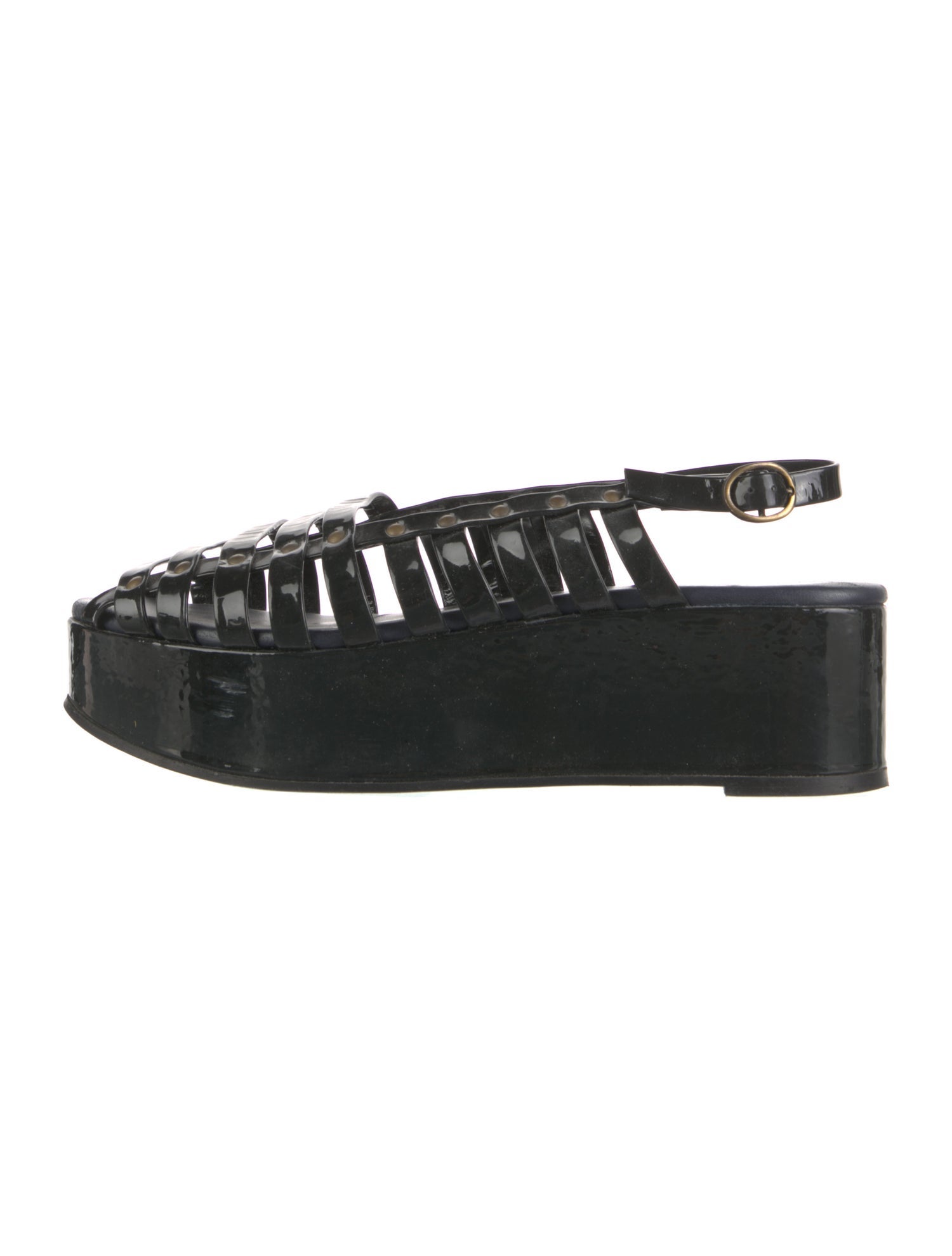 Robert Clergerie Patent Leather Slingback Sandals