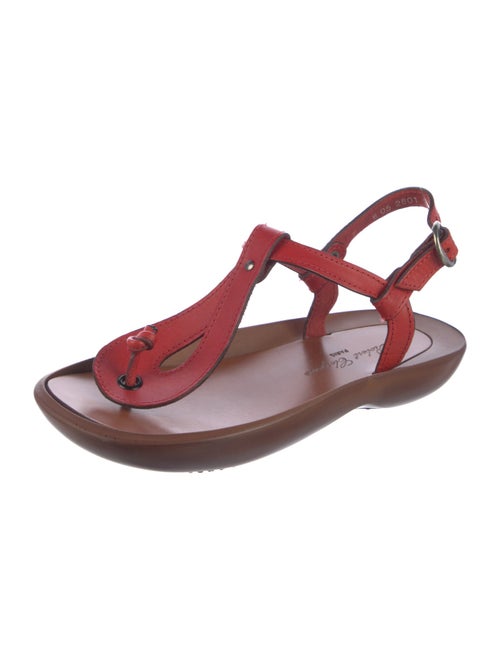 Robert Clergerie Leather T-Strap Sandals