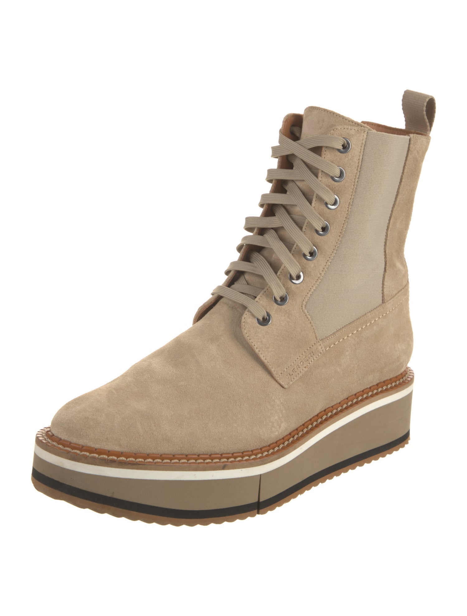 Robert Clergerie Suede Leather Trim Embellishment Boots