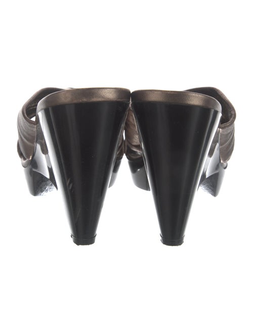 Robert Clergerie Leather Printed Slides