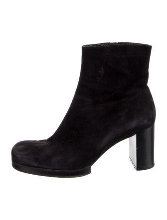 Robert Clergerie Suede Eyelet Trim Boots