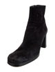 Robert Clergerie Suede Eyelet Trim Boots