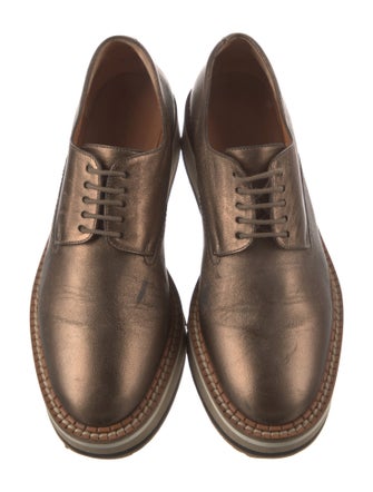 Robert Clergerie Leather Whipstitch Trim Oxfords