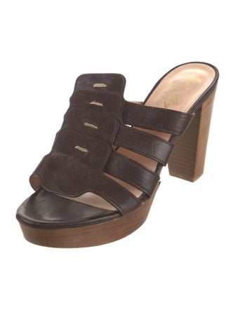 Robert Clergerie Leather Slides