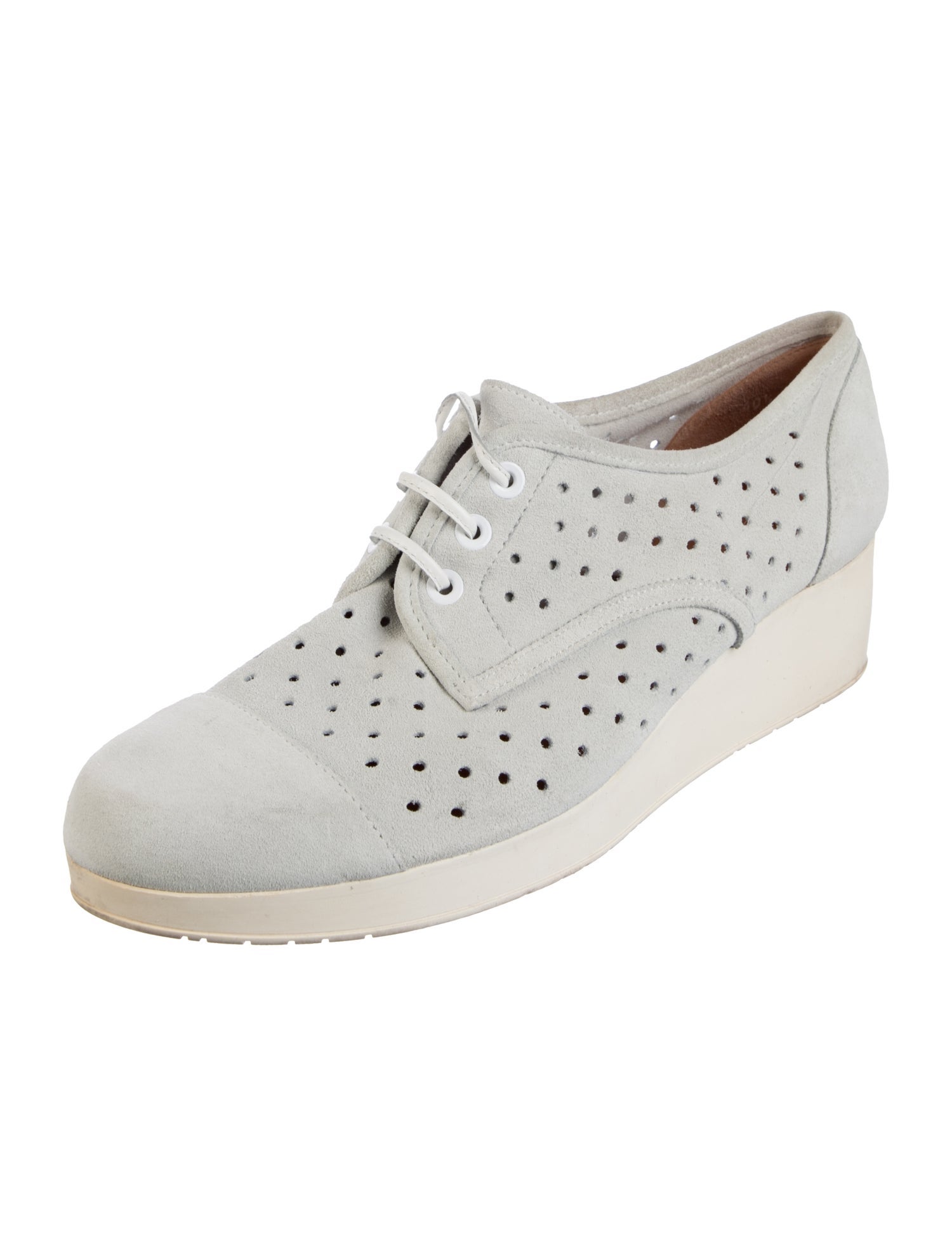 Robert Clergerie Suede Lasercut Accents Sneakers