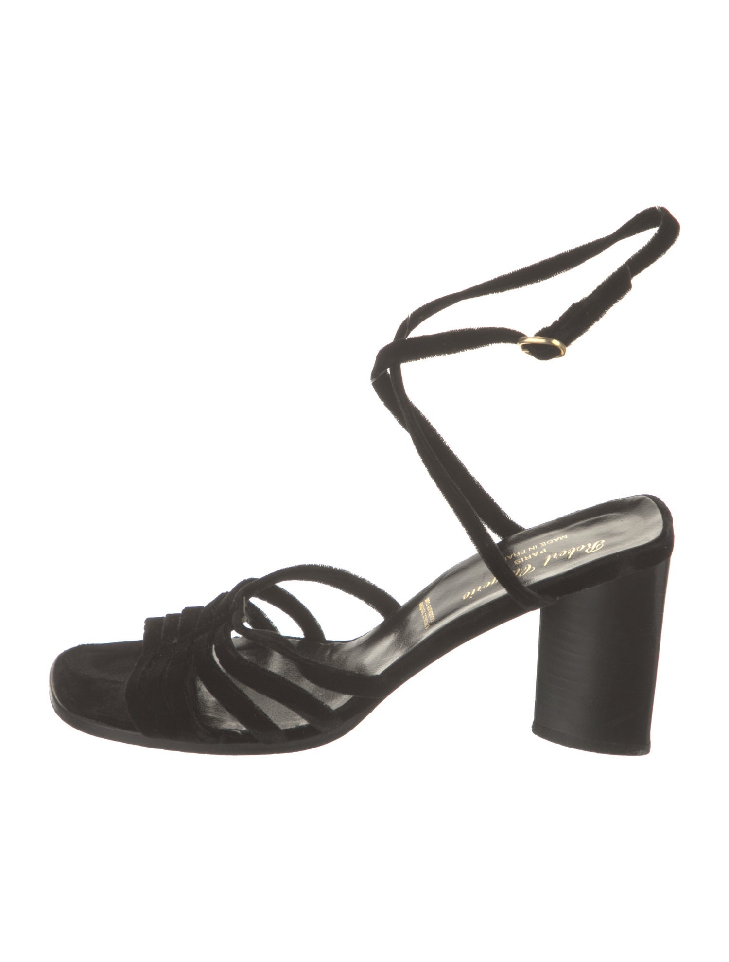 Robert Clergerie Velvet Gladiator Sandals