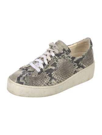 Robert Clergerie Leather Animal Print Sneakers