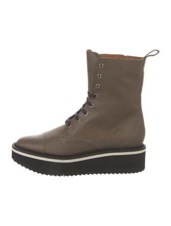 Robert Clergerie Leather Combat Boots