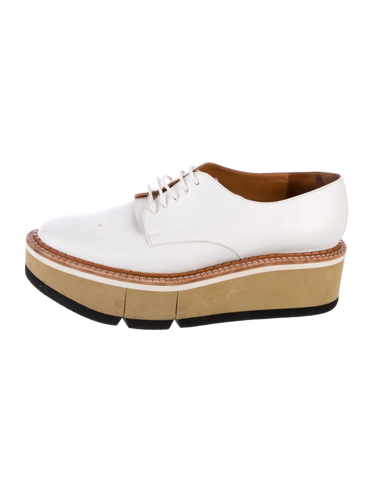 Robert Clergerie Leather Wedge Sneakers