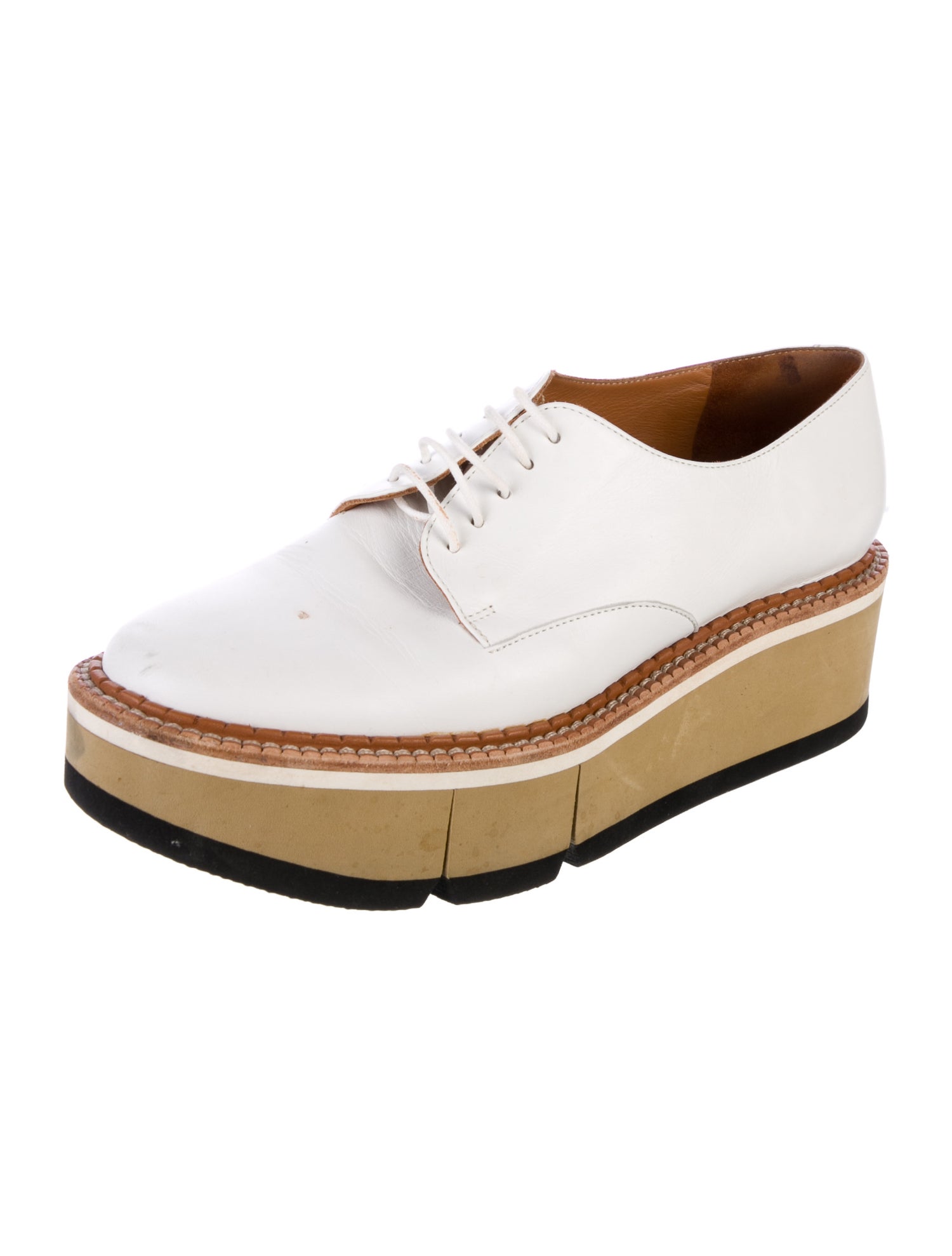 Robert Clergerie Leather Wedge Sneakers