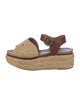 Robert Clergerie Raffia Colorblock Pattern Espadrilles