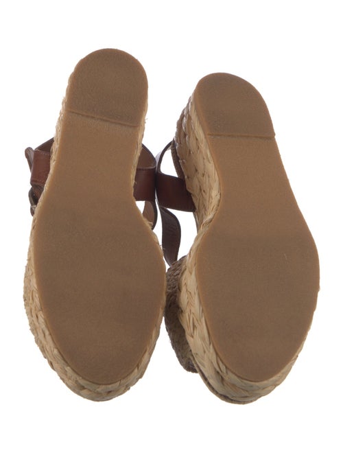 Robert Clergerie Raffia Colorblock Pattern Espadrilles