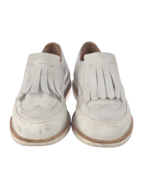 Robert Clergerie Leather Fringe Trim Accent Oxfords