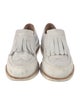 Robert Clergerie Leather Fringe Trim Accent Oxfords