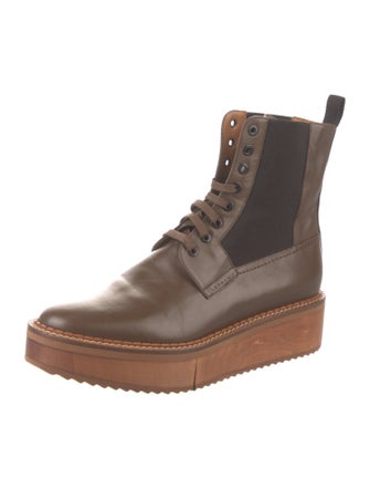 Robert Clergerie Leather Combat Boots