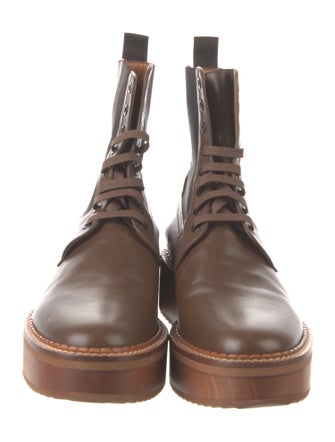 Robert Clergerie Leather Combat Boots