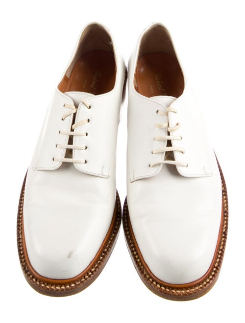Robert Clergerie Leather Whipstitch Trim Oxfords